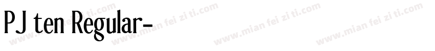 PJ ten Regular字体转换